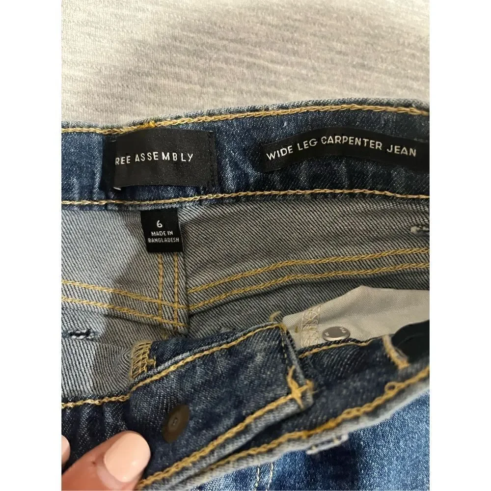 Free Assembly Girls Wide Leg Carpenter Jeans